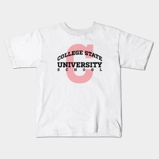 College State University School Kids T-Shirt